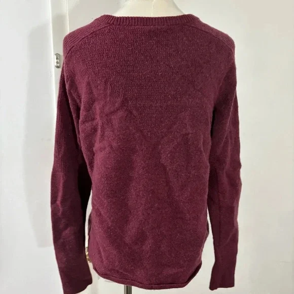 Royal Robbins Women’s Wool Blend Trim Fit Size Large Red Pullover Sweater Soft - Picture 13 of 14